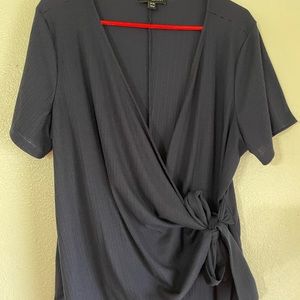 NWOT Navy Wrap Blouse 18-20